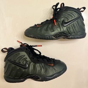 Nike LITTLE POSITE PRO PS Green Orange Black Lace Up Sneaker Shoes Boys 1Y
